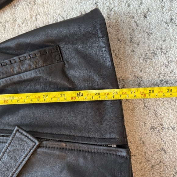 WHET BLU New York size 8 EUC/MINT lightly lined Lux leather belted side zip moto - Picture 9 of 16